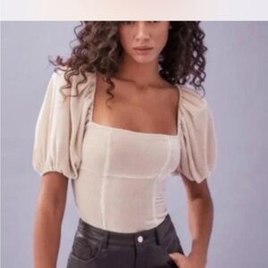 Reformation Luka Velvet Top